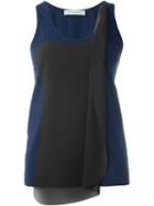 Cédric Charlier Layered Tank Top, Women's, Size: 44, Blue, Cotton/other Fibers