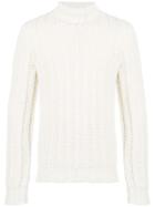 Tod's Chunky Knit Turtleneck Sweater - White