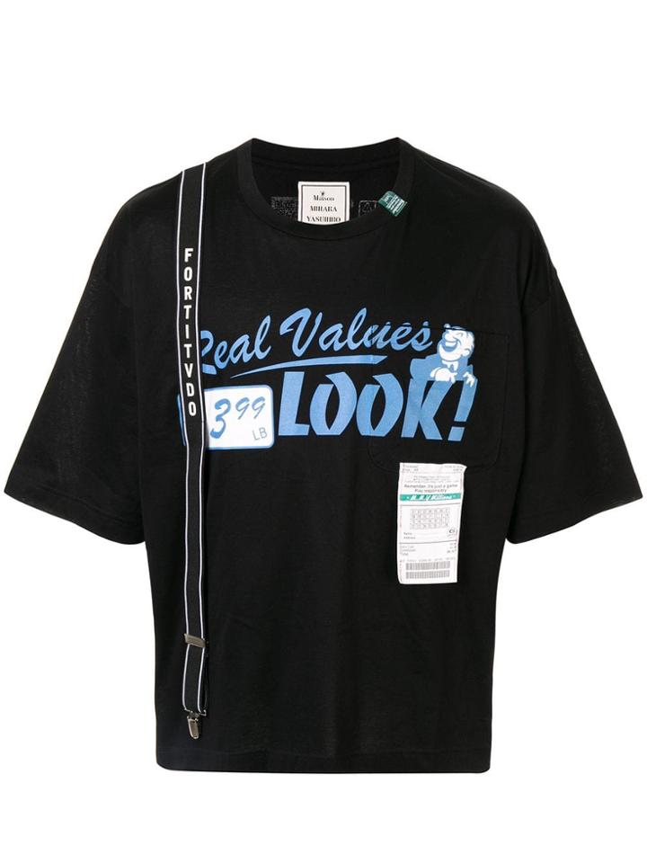 Maison Mihara Yasuhiro Brace Embellished T-shirt - Black