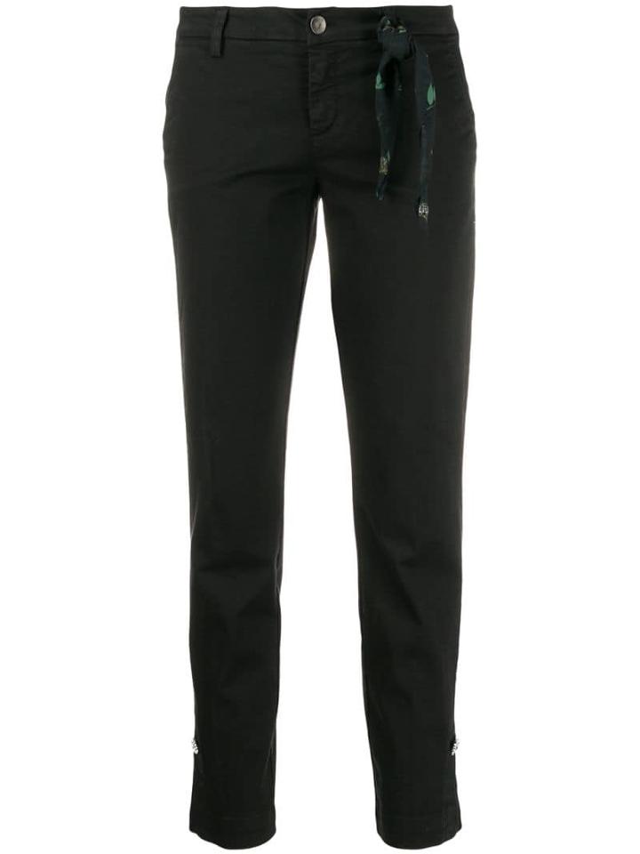 Liu Jo Embellished Tapered Trousers - Black