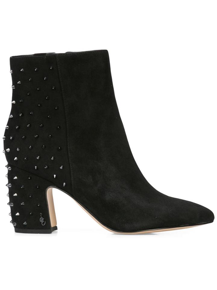 Sam Edelman Studded Ankle Boots - Black