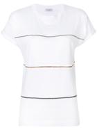 Brunello Cucinelli Bead Embroidery T-shirt - White