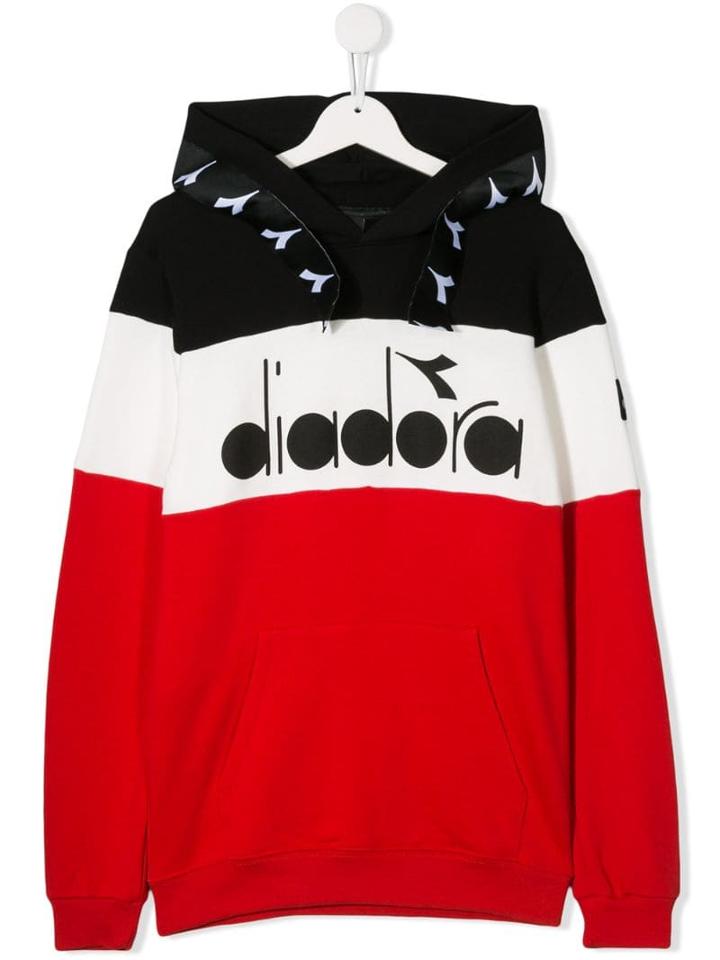 Diadora Junior Teen Colour-blocked Hoodie - Red