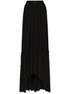 Ann Demeulemeester Low Waist Pleated Maxi Skirt - Black