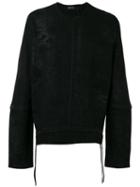 Andrea Ya'aqov - Coated Sweatshirt - Men - Cotton - S, Black, Cotton