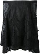 Scanlan Theodore Embroidered Cold Shoulder Top