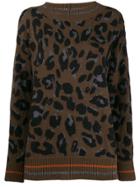 Fabiana Filippi Oversized Leopard Jumper - Brown