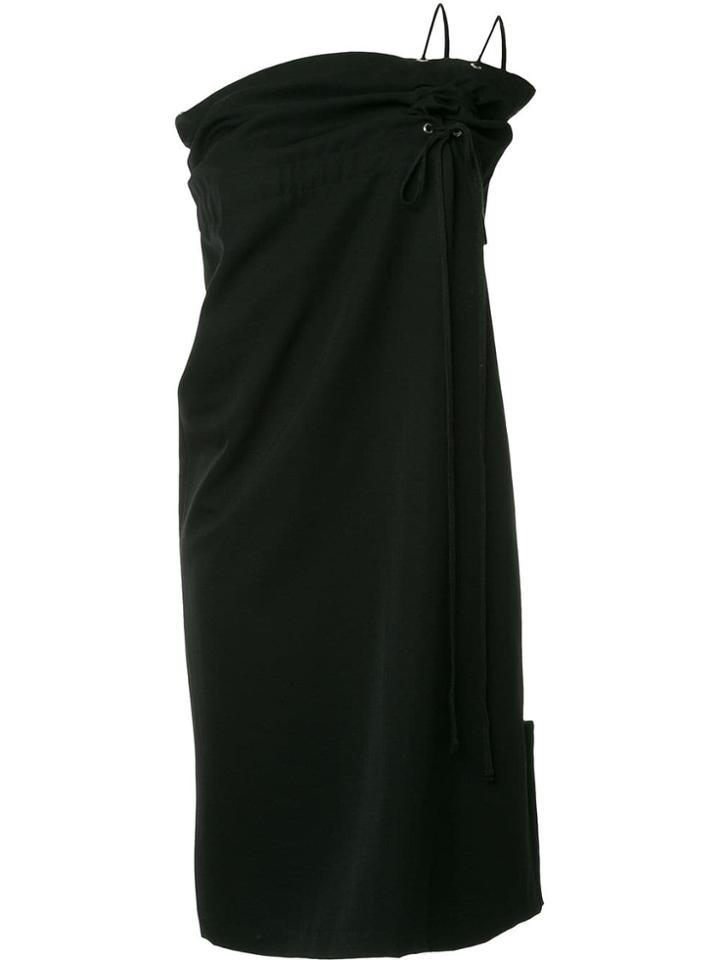 Comme Des Garçons Vintage Drawstring One Shoulder Dress - Black