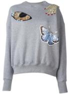 Alexander Mcqueen Sequin Embellished Sweatshirt, Women's, Size: 40, Grey, Cotton/plastic/glass/metal (other)