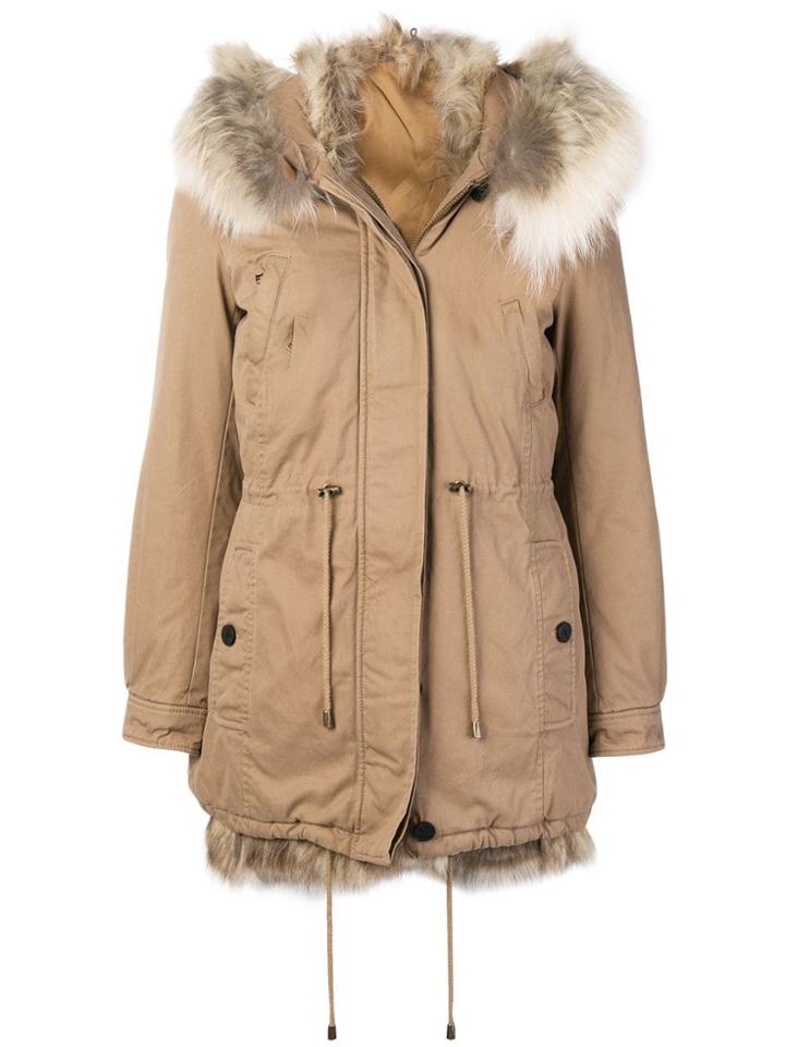 Alessandra Chamonix Fur-lined Parka - Nude & Neutrals