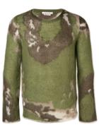 Alyx Textured Camouflage Print Sweater - Green