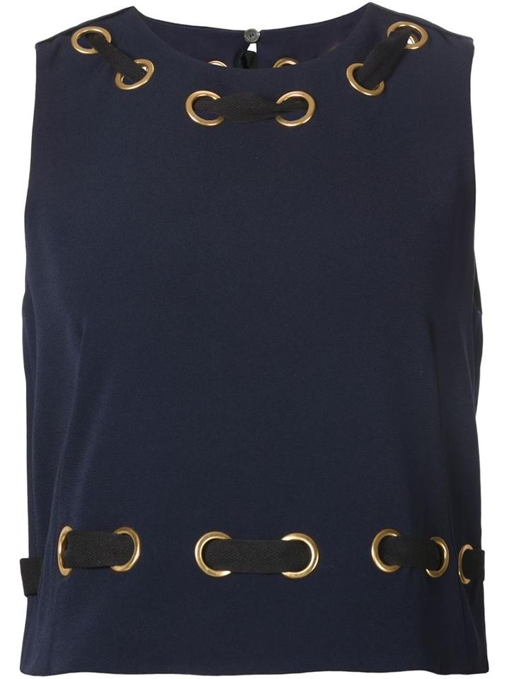 Derek Lam 10 Crosby Eyelet Detail Tank Top
