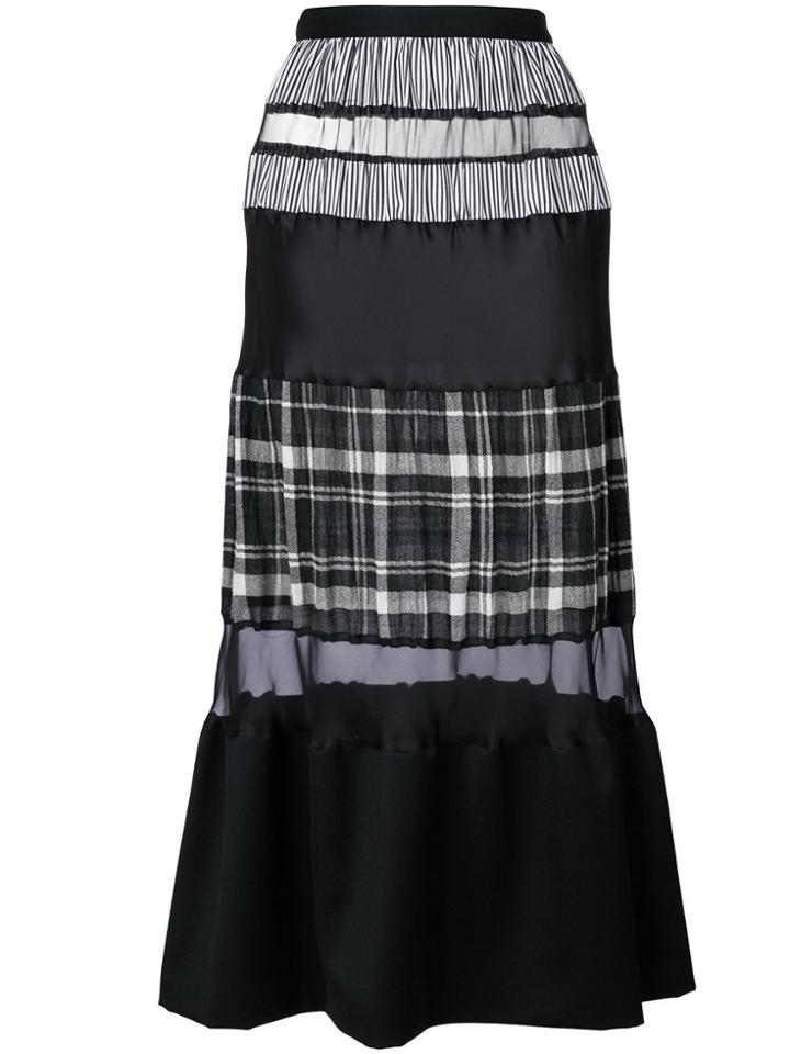 Maison Margiela Panelled Long Skirt - Black