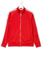 Msgm Kids Teen Logo Tape Tracksuit Top - Red