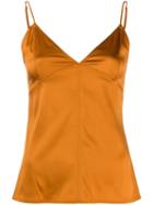 Bottega Veneta Paneled Spaghetti Strap Vest - Orange