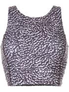 Nimble Activewear Printed Long Line Sports Bra - Brown