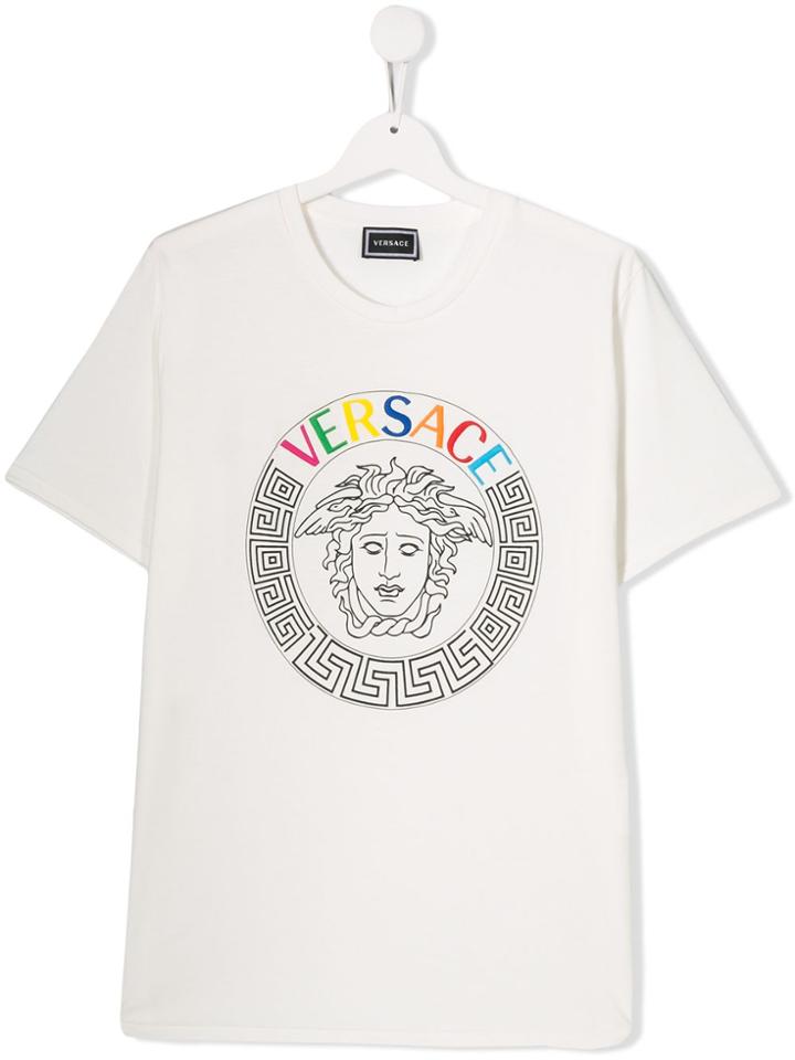 Young Versace Teen Medusa Head T-shirt - White