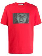 Undercover Vampire Print T-shirt - Red