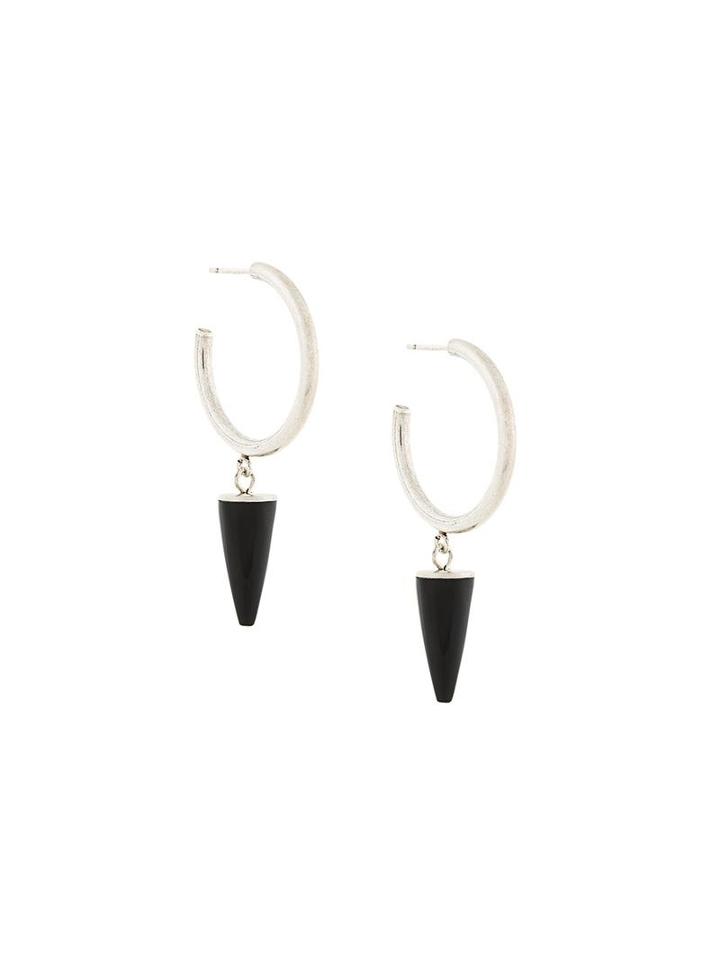 Isabel Marant Buffalo Horn Hooped Earrings, Women's, Black