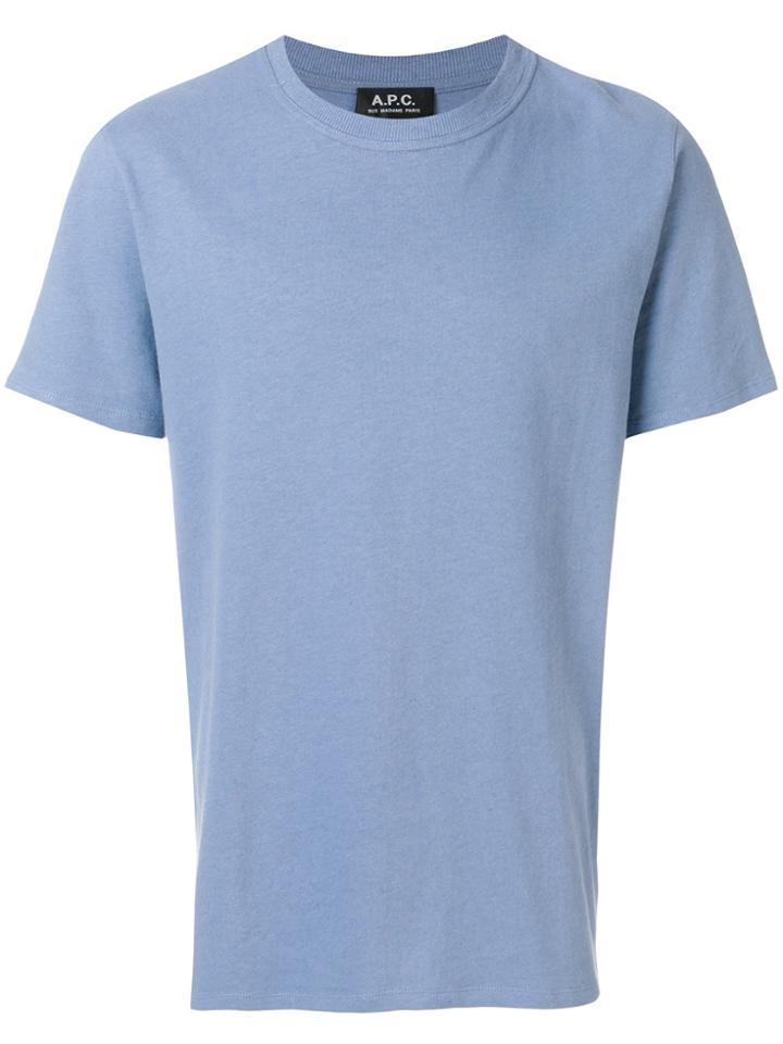 A.p.c. Crew Neck T-shirt - Blue