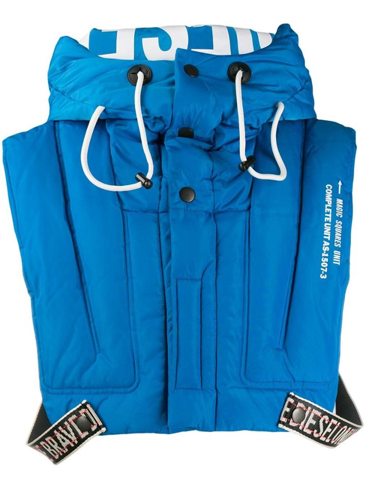Diesel Cropped Lifejacket Gilet - Blue