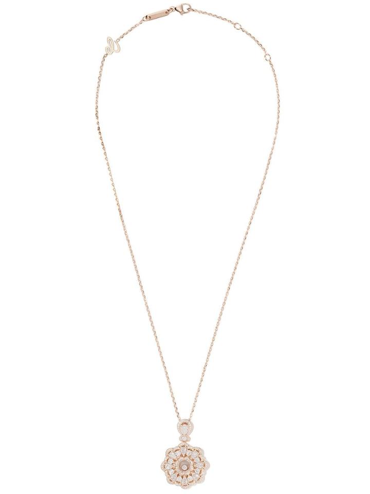 Chopard 18kt Rose Gold Happy Diamonds Pendant Necklace