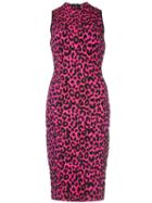 Milly Leopard Print Midi Dress - Pink