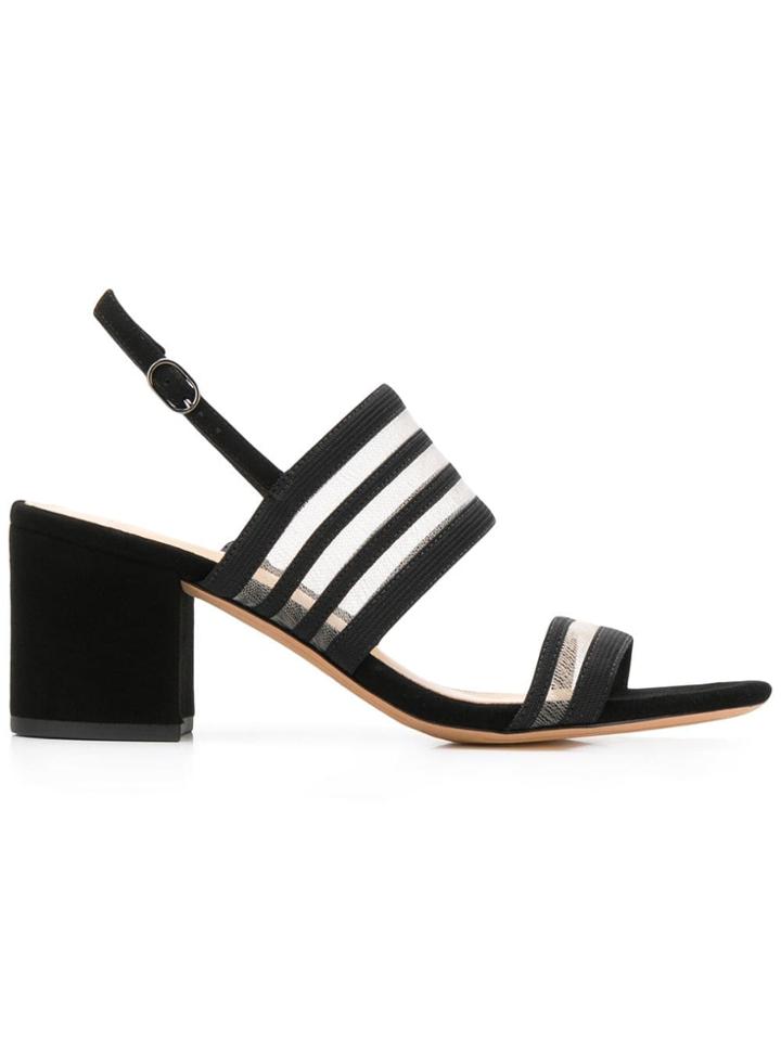 Alexandre Birman Mesh Panels Sandals - Black
