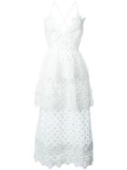 Self-portrait Ivy Lace Trim Dress, Women's, Size: 6, White, Cotton/tencel