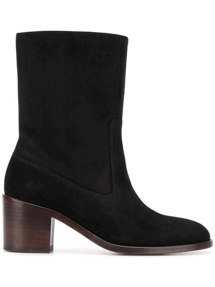 A.p.c. Eva Ankle Boots - Black
