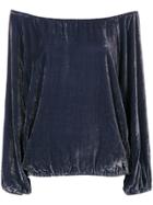 Mes Demoiselles Velvet Gianni Blouse - Blue