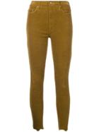 Mother High Waisted Skinny Trousers - Brown