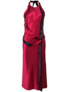 Dion Lee Knot-tied Halterneck Dress - Red