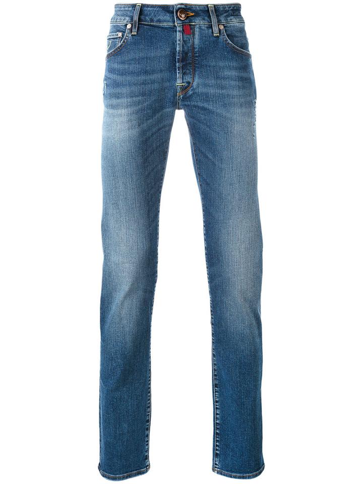 Jacob Cohen - Slim Fit Jeans - Men - Cotton/polyester/spandex/elastane/viscose - 34, Blue, Cotton/polyester/spandex/elastane/viscose