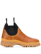 Prada Panelled Slip-on Boots - Neutrals