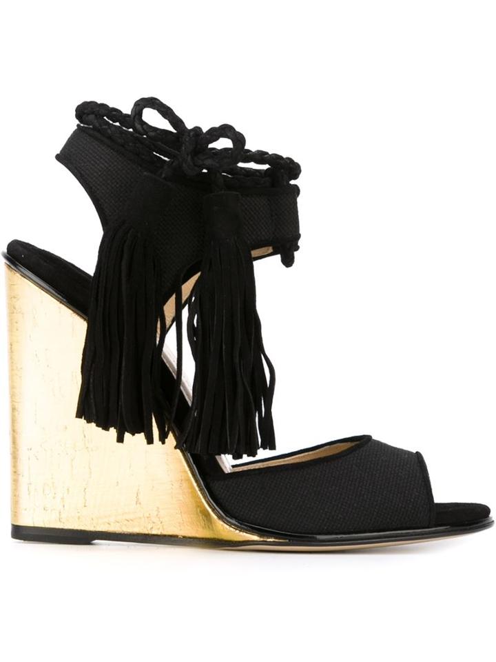 Paul Andrew Tassel Detail Wedge Sandals