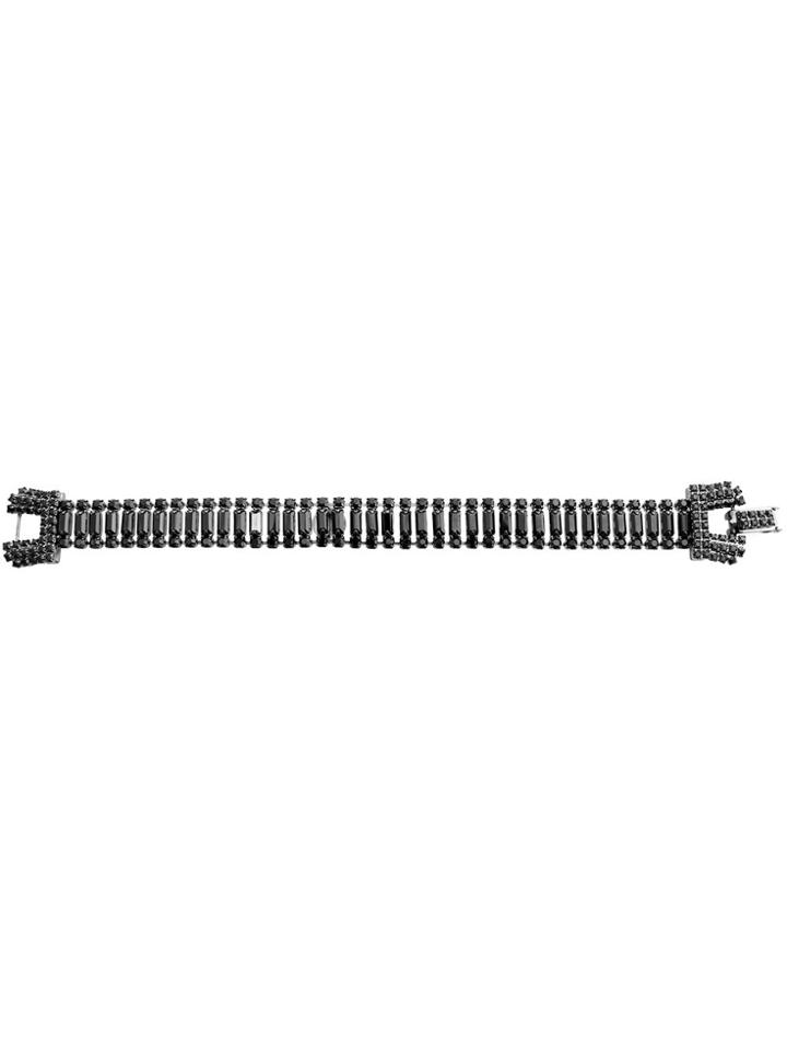 Tom Binns 'skyline Baguette' Crystal Bracelet - Black