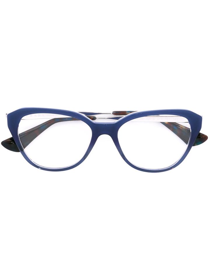 Prada Eyewear Cat Eye Glasses - Grey