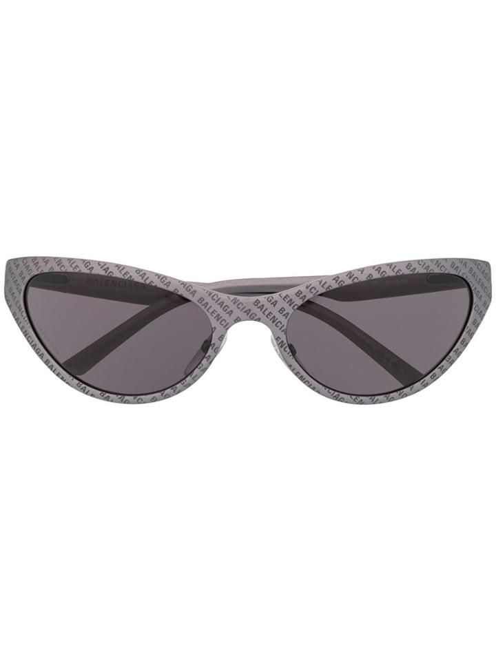Balenciaga Eyewear Cat Eye Frame Sunglasses - Silver