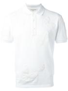 Valentino Butterfly Appliqué Polo Shirt, Men's, Size: Xl, White, Cotton