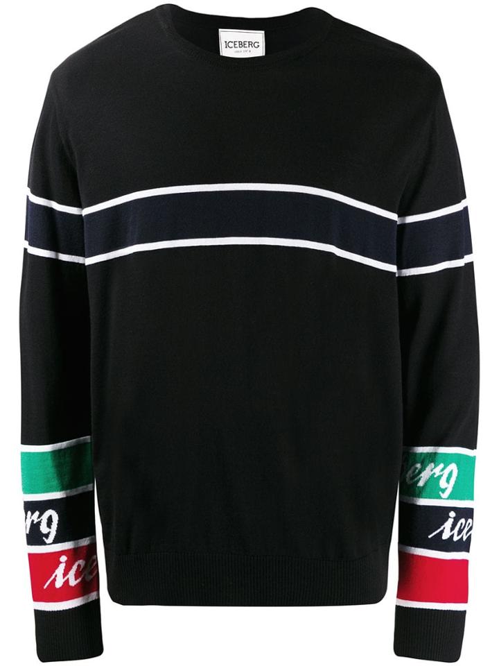Iceberg Graphic Sweater - Black