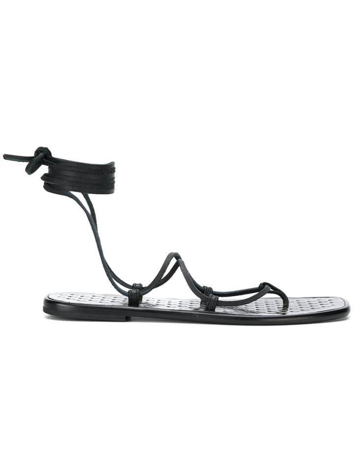 Tomas Maier Lace Up Sandal - Green