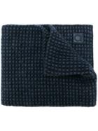 Salvatore Ferragamo Patterned Chunky Knit Scarf - Blue