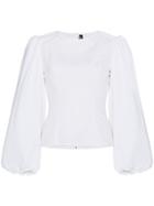 Calvin Klein 205w39nyc Round Sleeve Poplin Top - White