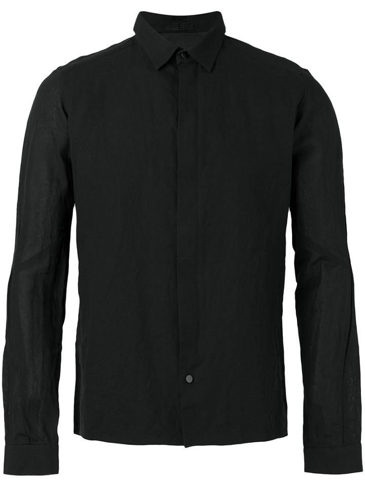 Devoa Slim-fit Shirt, Men's, Size: 3, Black, Japanese Paper/cotton