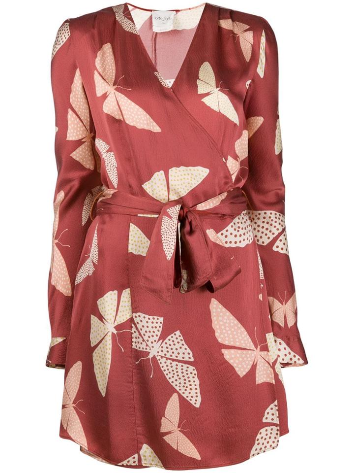 Forte Forte Ruggine Wrap Dress - Red