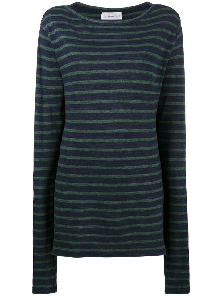 Faith Connexion Le Sail Long Sleeve Oversized T-shirt - Blue
