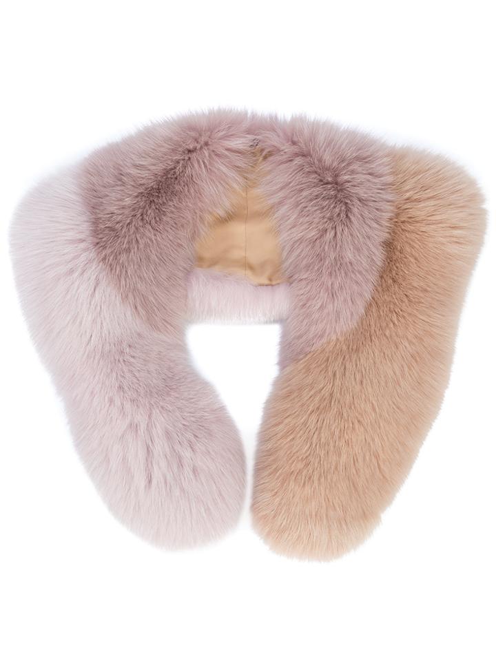 Dvf Diane Von Furstenberg Fox Fur Shawl - Nude & Neutrals