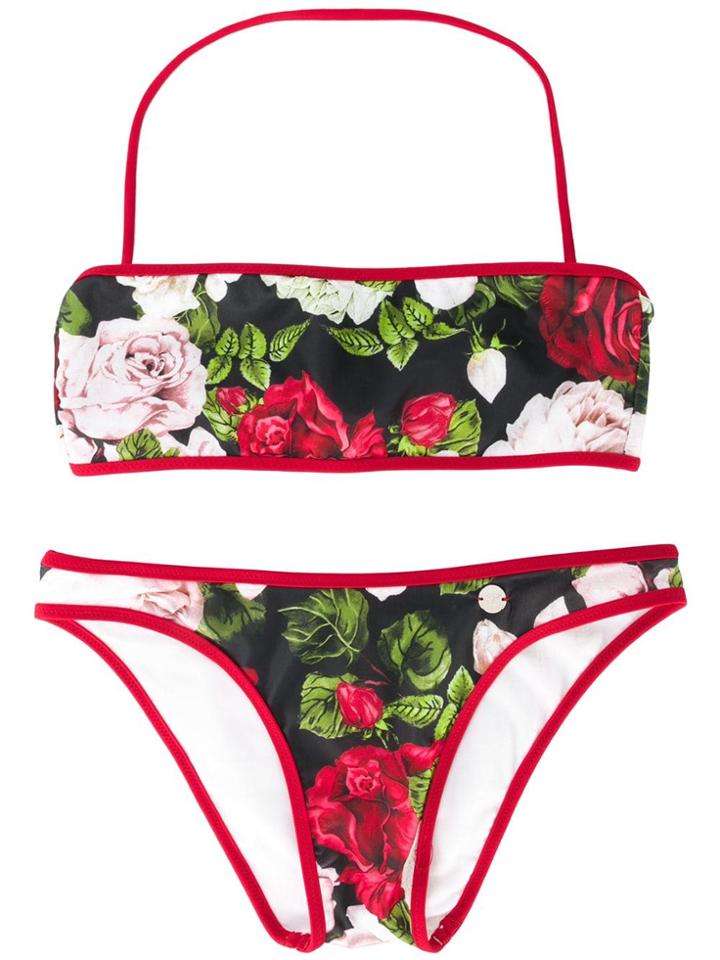 Miss Blumarine Teen Rose Printed Bikini - Red
