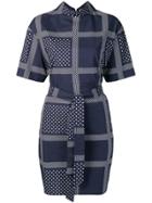 Roseanna Belted Dress - Blue